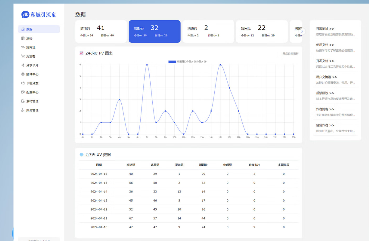 功能强大的私域引流宝PHP源码 活码+短链+分享卡片+多用户
