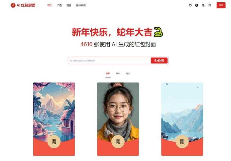 AI一键生成微信红包封面系统源码